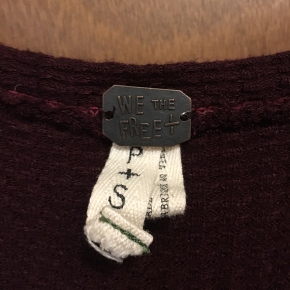 Free people soft athleisure top in maroon - Picture 5 of 6